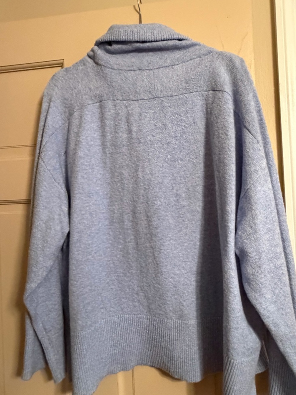 LOFT Light Blue Turtleneck Drawstring Sweater - Picture 8 of 8